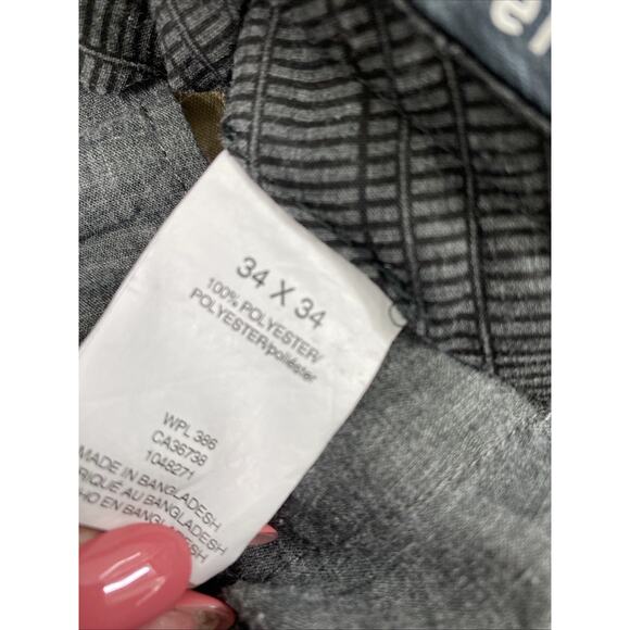 Haggar Cool‎ Right Performance Flex Pants Mens 34 x 33 Khaki Tan Dress Slacks - Picture 4 of 11